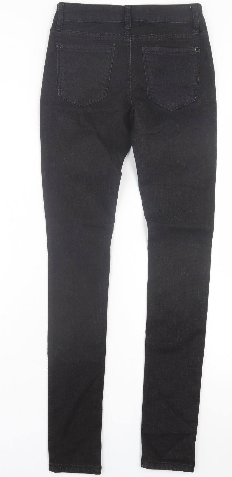 American Jeans Womens Black Cotton Skinny Jeans Size 24 in L31 in Regular Button