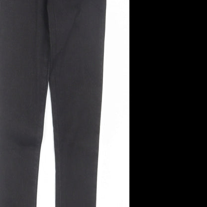 American Jeans Womens Black Cotton Skinny Jeans Size 24 in L31 in Regular Button
