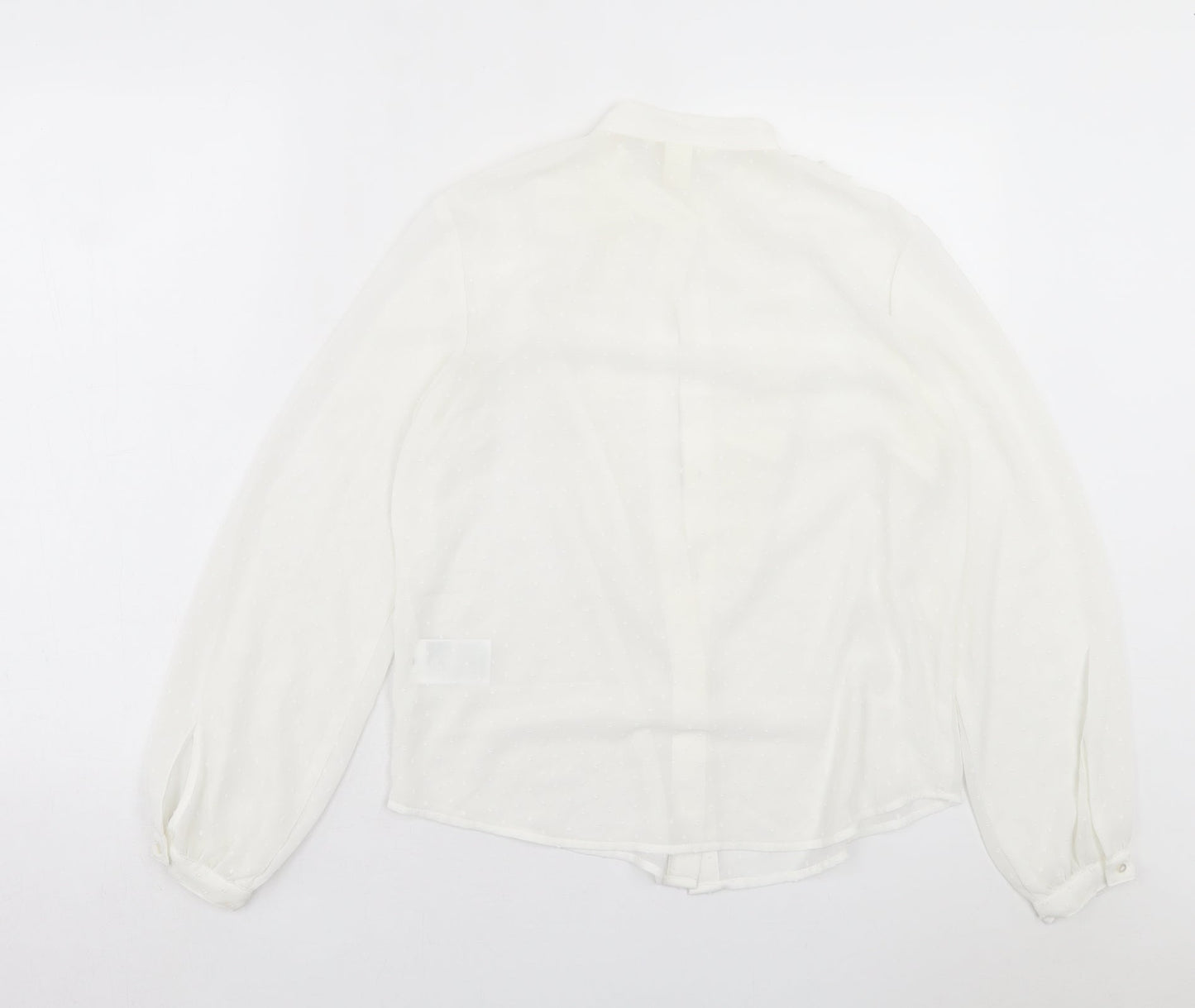 Womens UK Size 8 H&M White Basic Button-Up