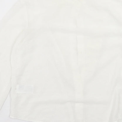 Womens UK Size 8 H&M White Basic Button-Up