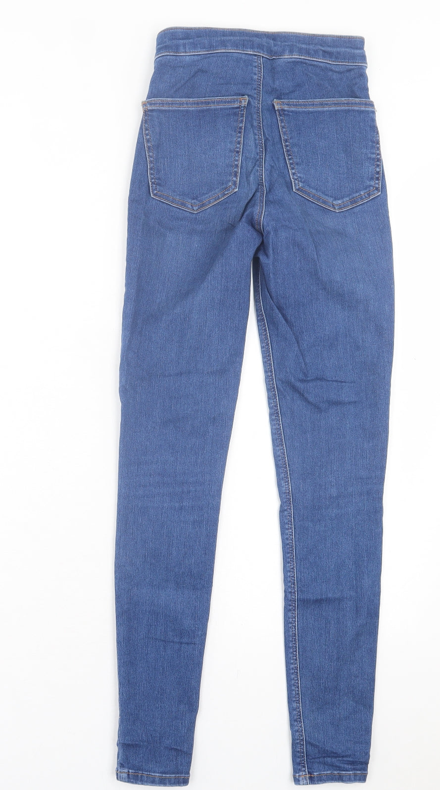 Topshop Womens Blue Cotton Skinny Jeans Size 25 in L32 in Regular Button