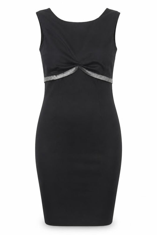 Papaya Womens Black Polyester Bodycon Size 10 Boat Neck Pullover