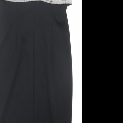 Papaya Womens Black Polyester Bodycon Size 10 Boat Neck Pullover