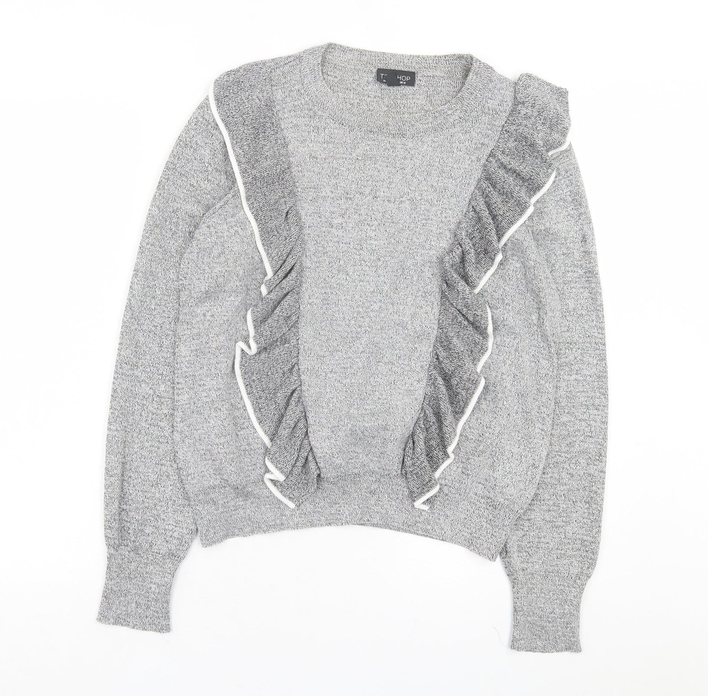 Womens UK Size 14 Topshop Grey Pullover Jumper