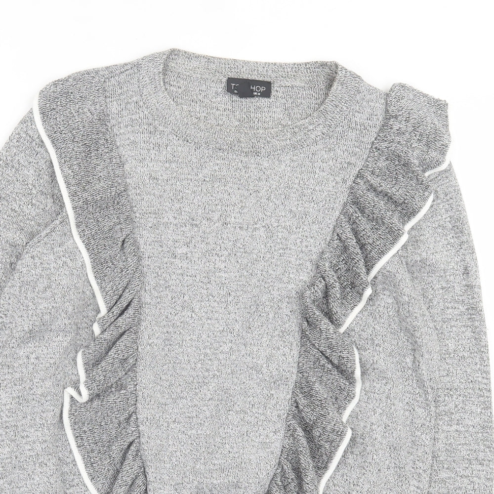 Womens UK Size 14 Topshop Grey Pullover Jumper