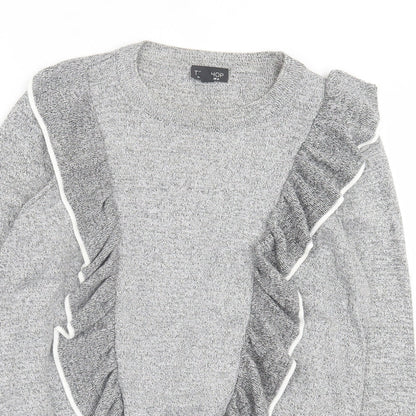 Womens UK Size 14 Topshop Grey Pullover Jumper