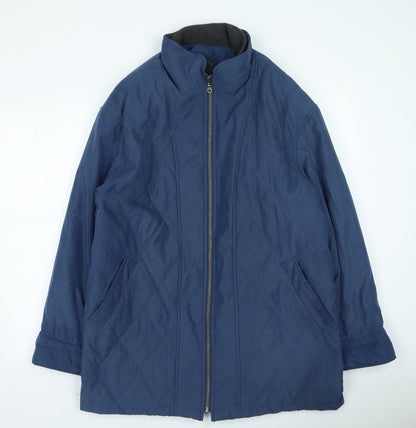 collage clothing Womens Blue Rain Coat Coat Size 40