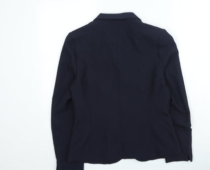 LEBEK Womens Blue Jacket Size 12