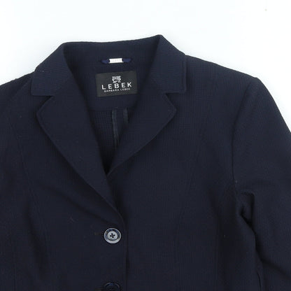 LEBEK Womens Blue Jacket Size 12