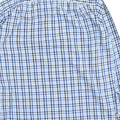 Mens UK Size 41 Marks and Spencer Blue  Button-Up Long Sleeve Casual Shirt
