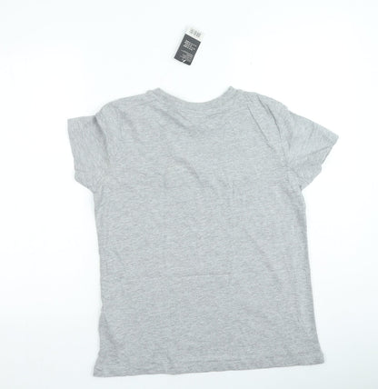 Womens UK Size S ESMARA Grey Basic T-Shirt