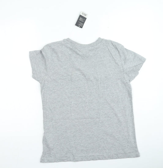 Womens UK Size S ESMARA Grey Basic T-Shirt