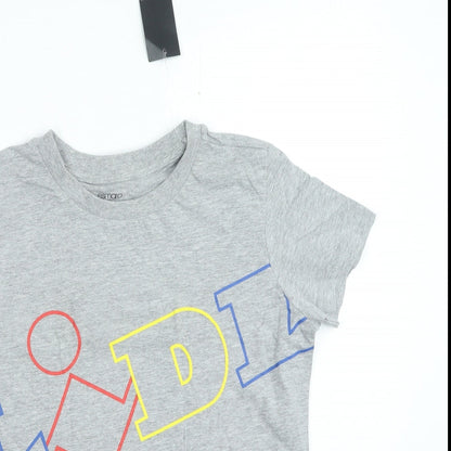 Womens UK Size S ESMARA Grey Basic T-Shirt