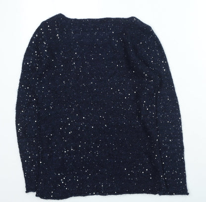 Womens UK Size 38 Caroll Blue Pullover Jumper