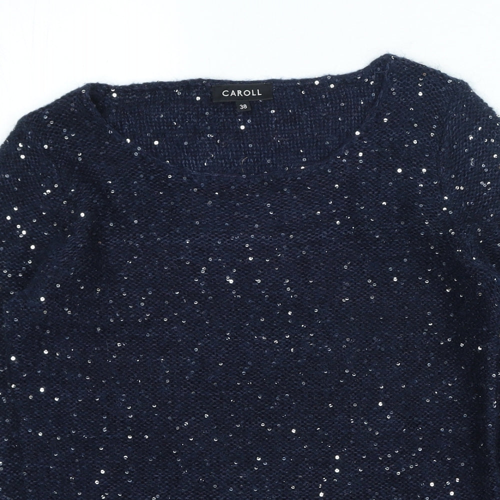 Womens UK Size 38 Caroll Blue Pullover Jumper
