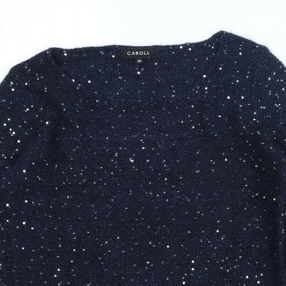 Womens UK Size 38 Caroll Blue Pullover Jumper
