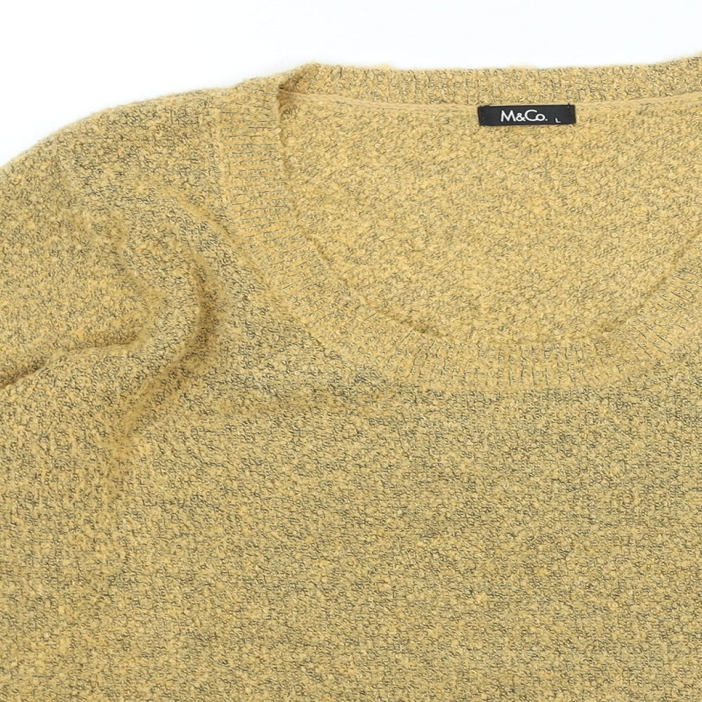 Womens UK Size L M&Co Yellow Pullover Jumper