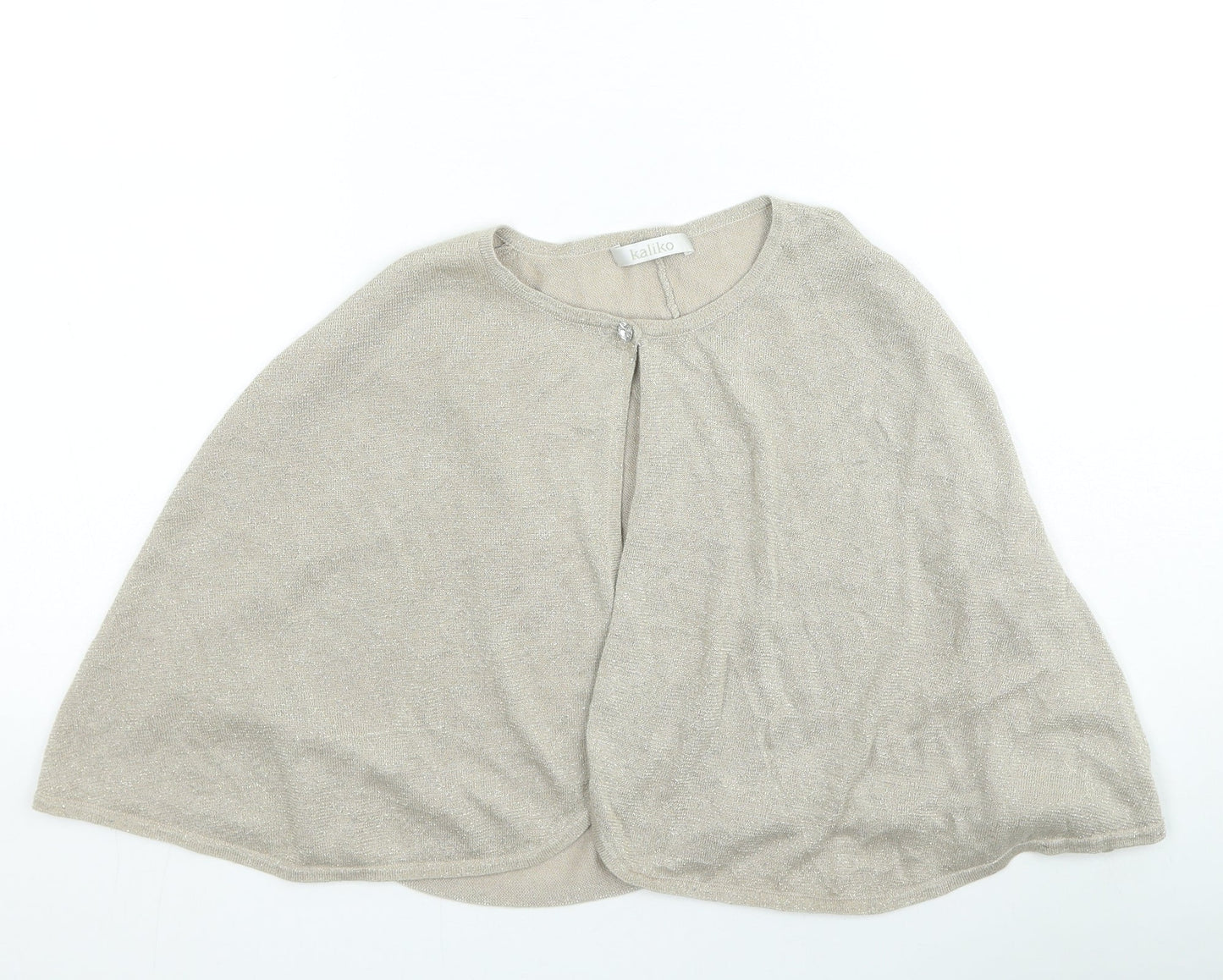 Kaliko Womens Gold Round Neck Viscose Shrug Jumper Size 18