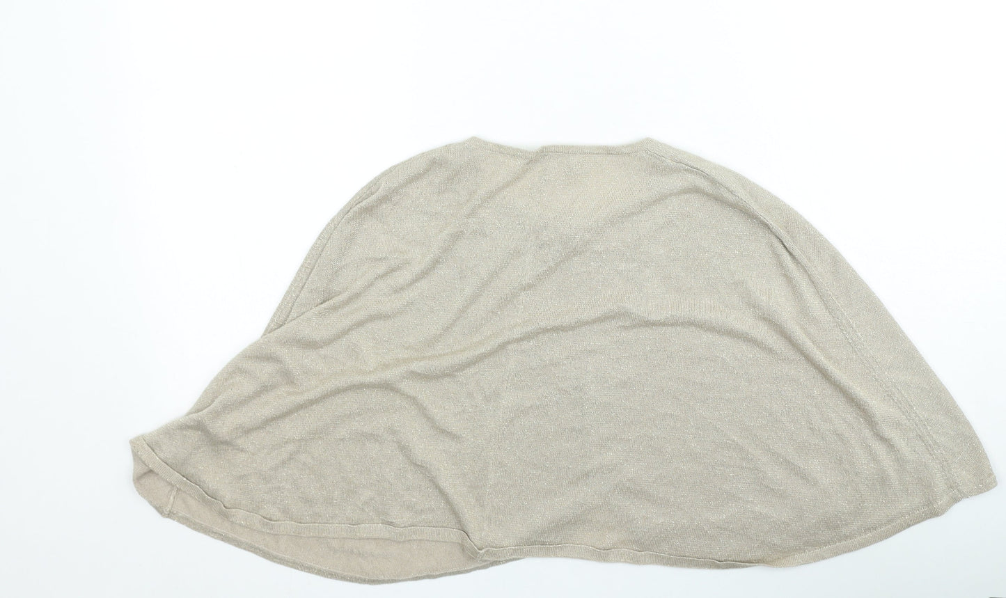 Kaliko Womens Gold Round Neck Viscose Shrug Jumper Size 18