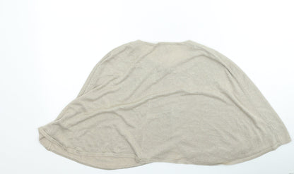 Kaliko Womens Gold Round Neck Viscose Shrug Jumper Size 18