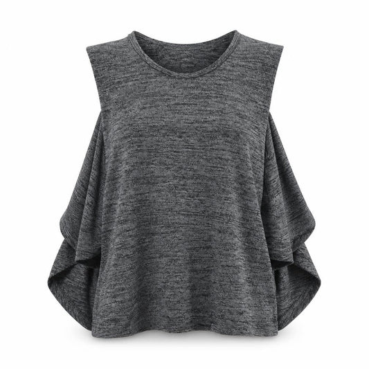 Ripe Womens Grey Polyester Basic Tank Size XS Round Neck