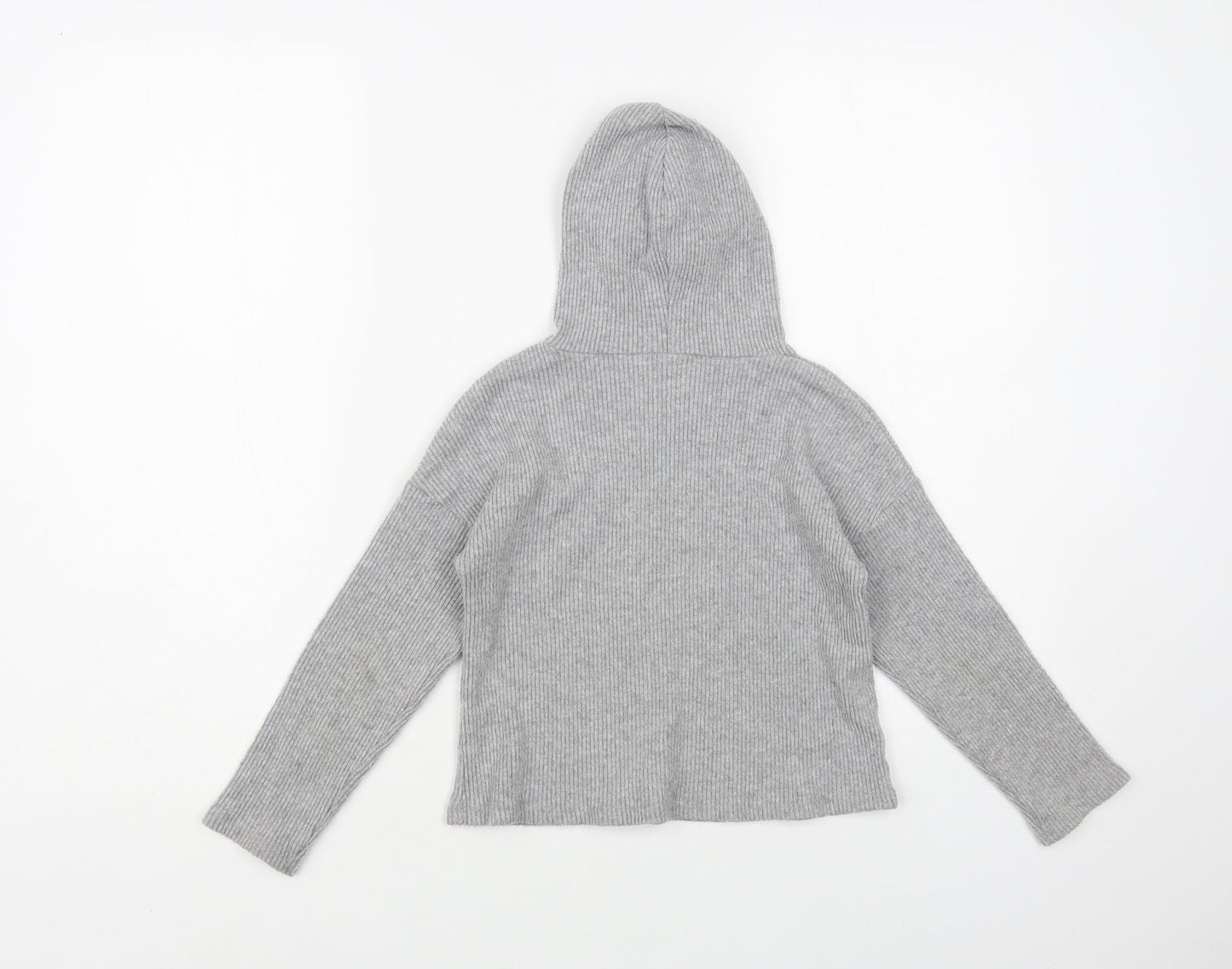 TU Girls Grey Round Neck Polyester Pullover Jumper Size 8 Years Pullover