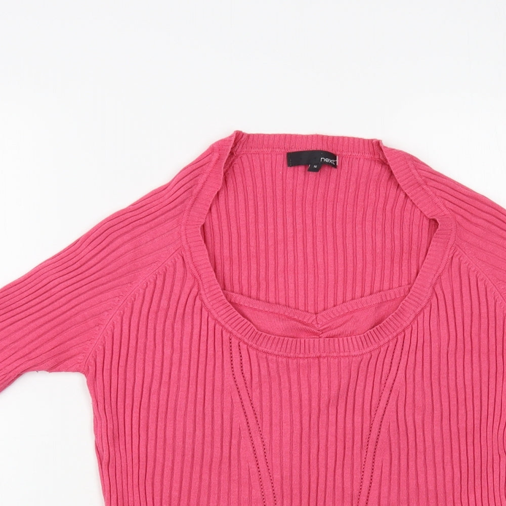 Womens UK Size 16 NEXT Pink Pullover Jumper