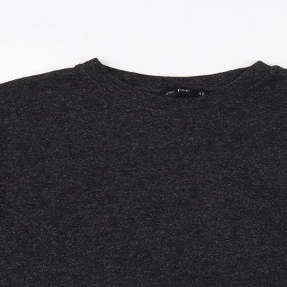 F&F Womens Grey Crew Neck Polyester Pullover Jumper Size 14