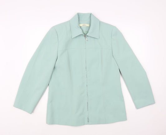 Classics Womens Green Jacket Blazer Size 14 Zip