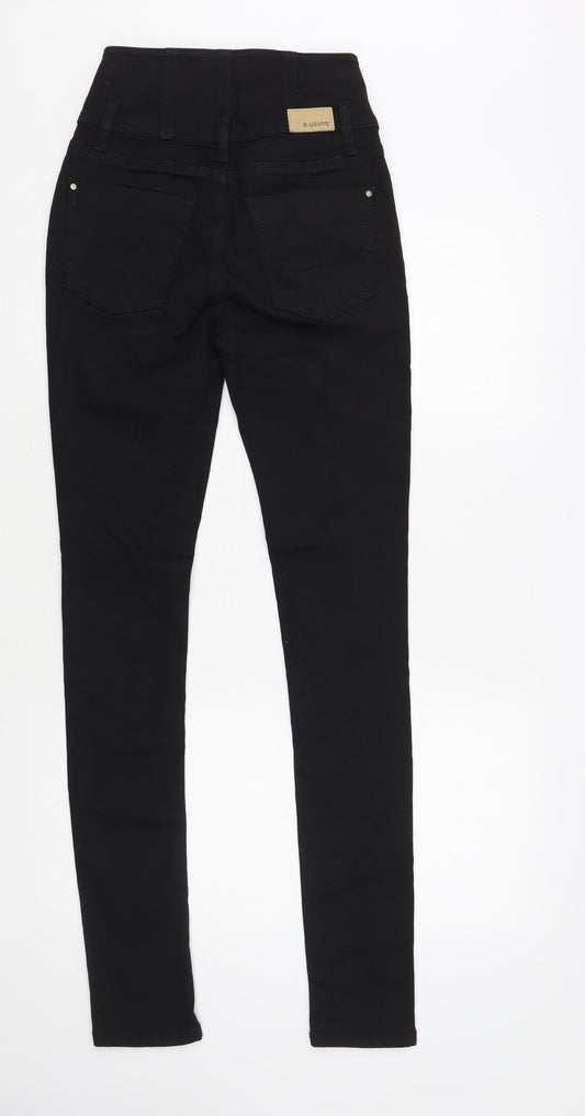 b.young Womens Black Cotton Skinny Jeans Size 26 in L32 in Regular Button