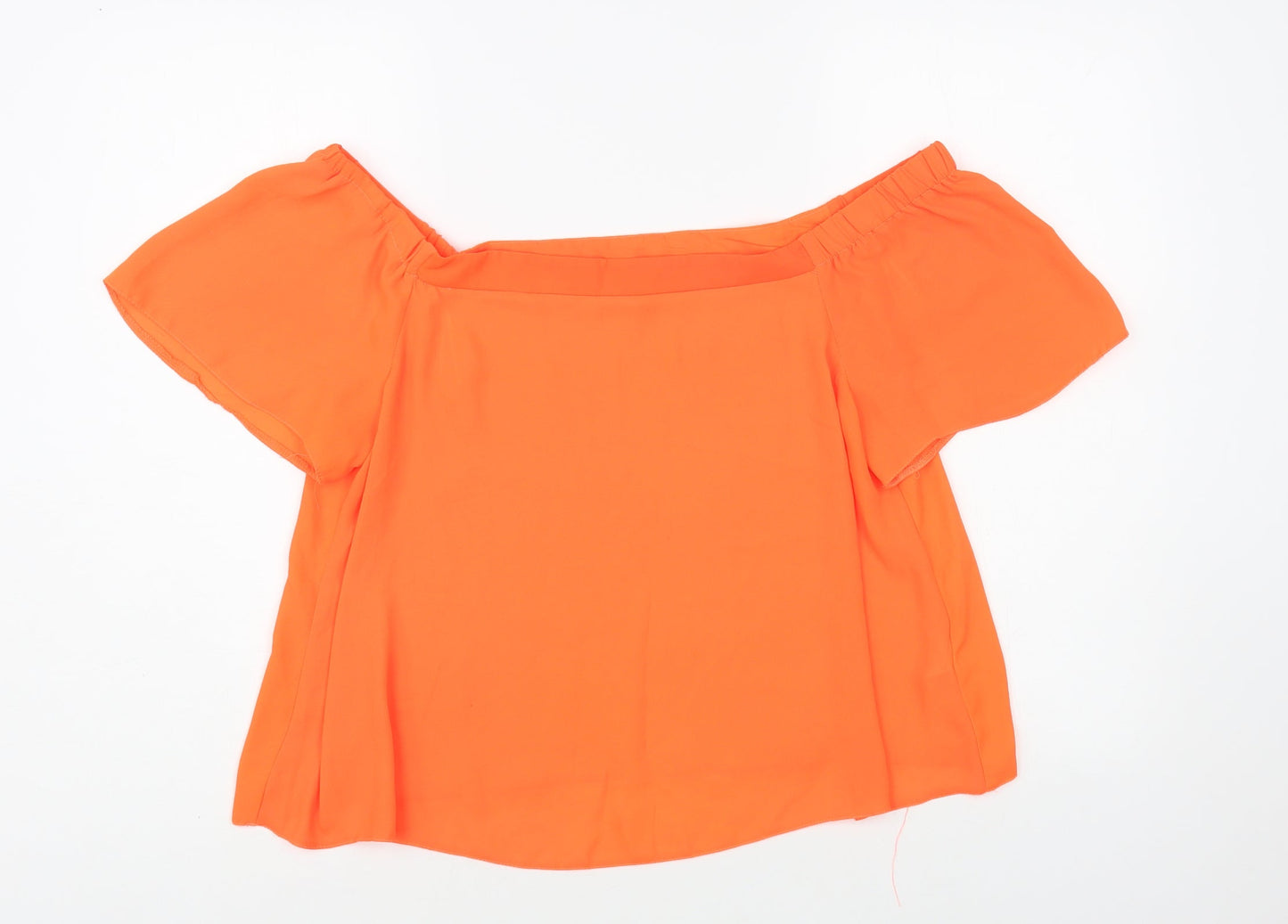 Womens UK Size 14 New Look Orange Basic Blouse