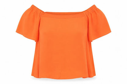 Womens UK Size 14 New Look Orange Basic Blouse