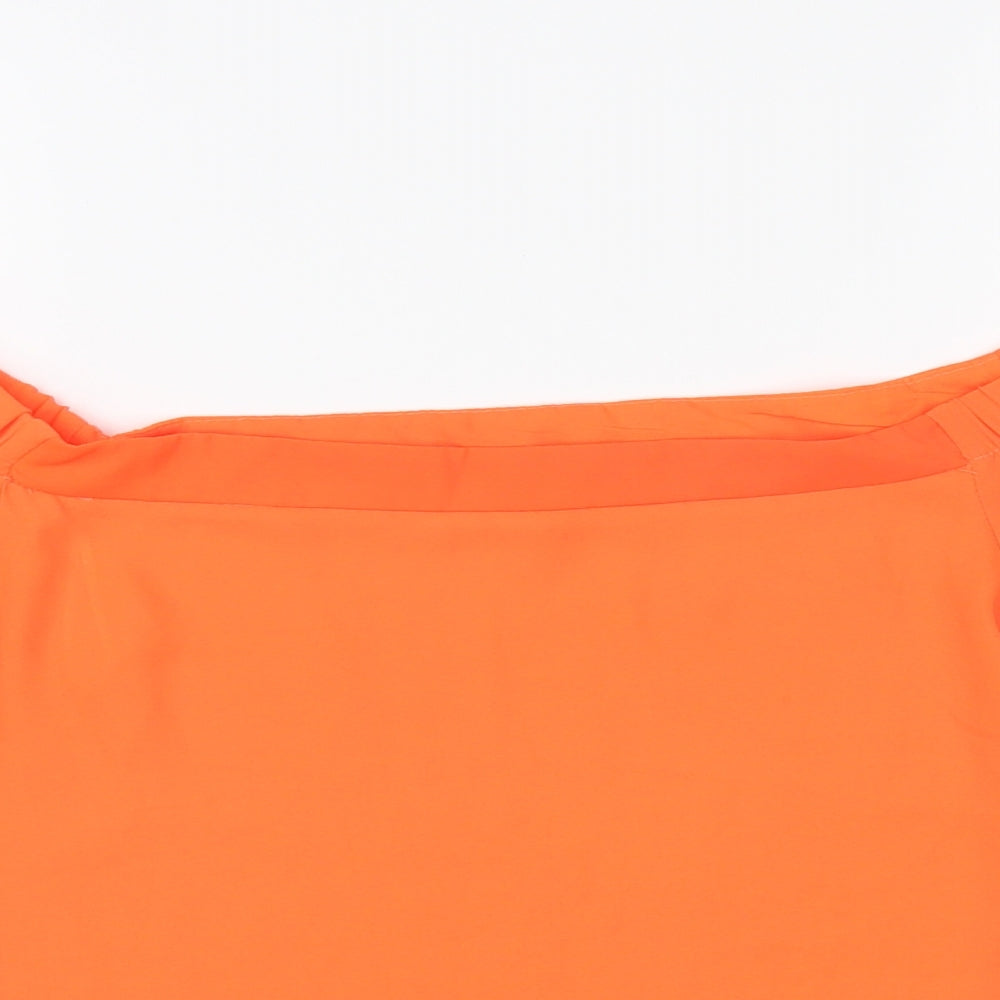 Womens UK Size 14 New Look Orange Basic Blouse