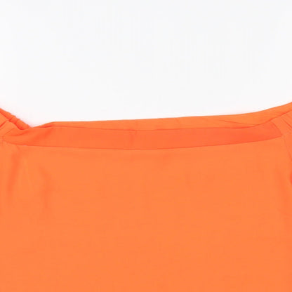 Womens UK Size 14 New Look Orange Basic Blouse