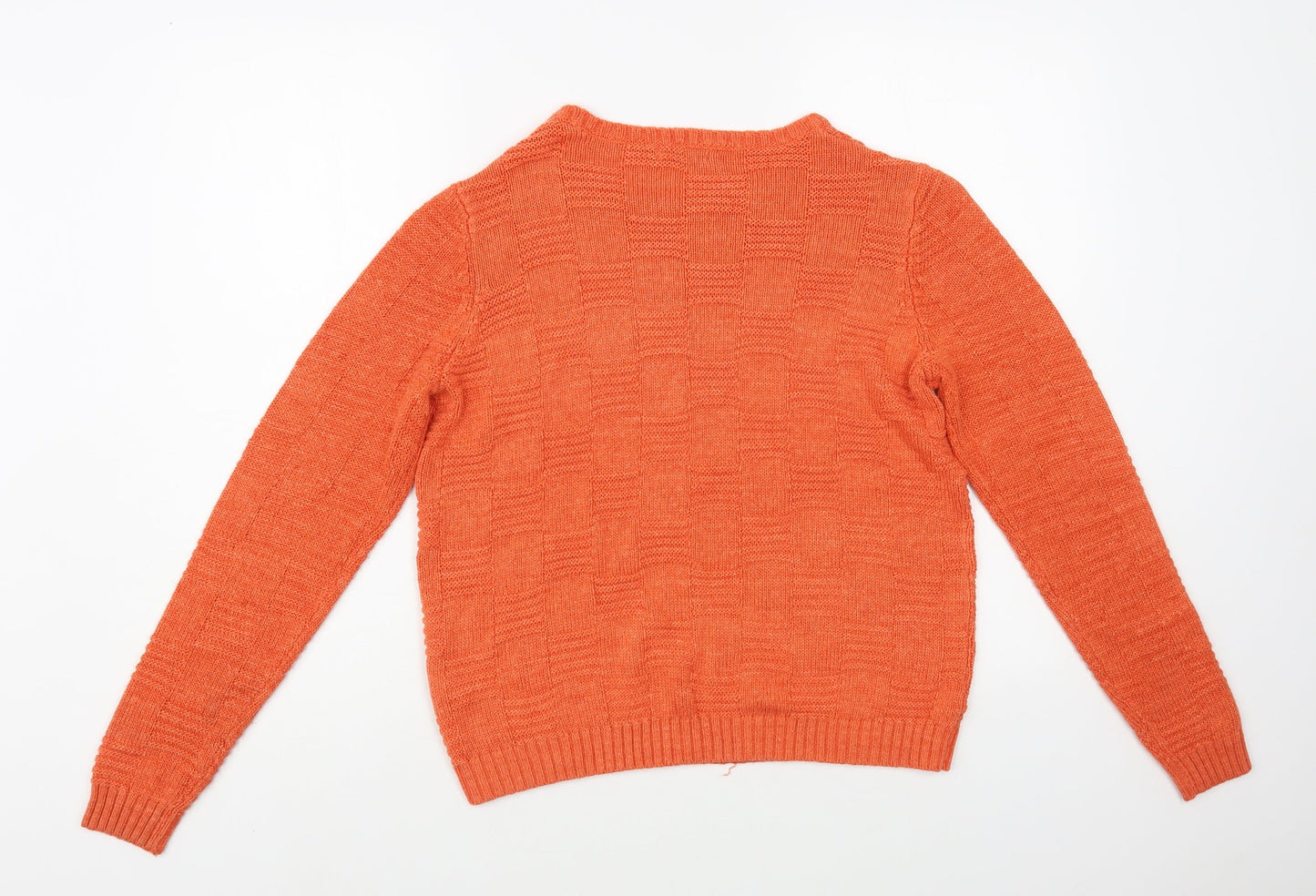 Womens UK Size 12 Spirit Orange Pullover Jumper