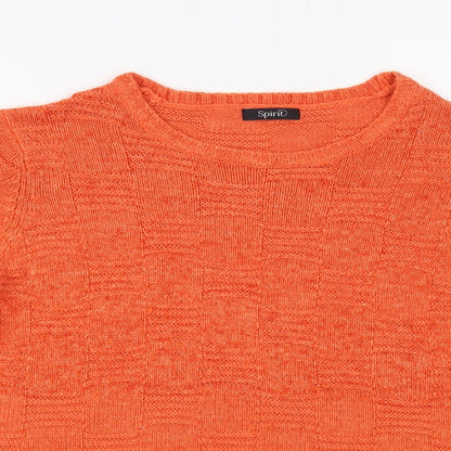 Womens UK Size 12 Spirit Orange Pullover Jumper