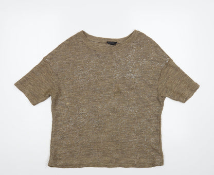 Womens UK Size 8 Topshop Brown Pullover Jumper