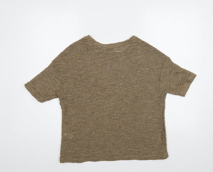 Womens UK Size 8 Topshop Brown Pullover Jumper