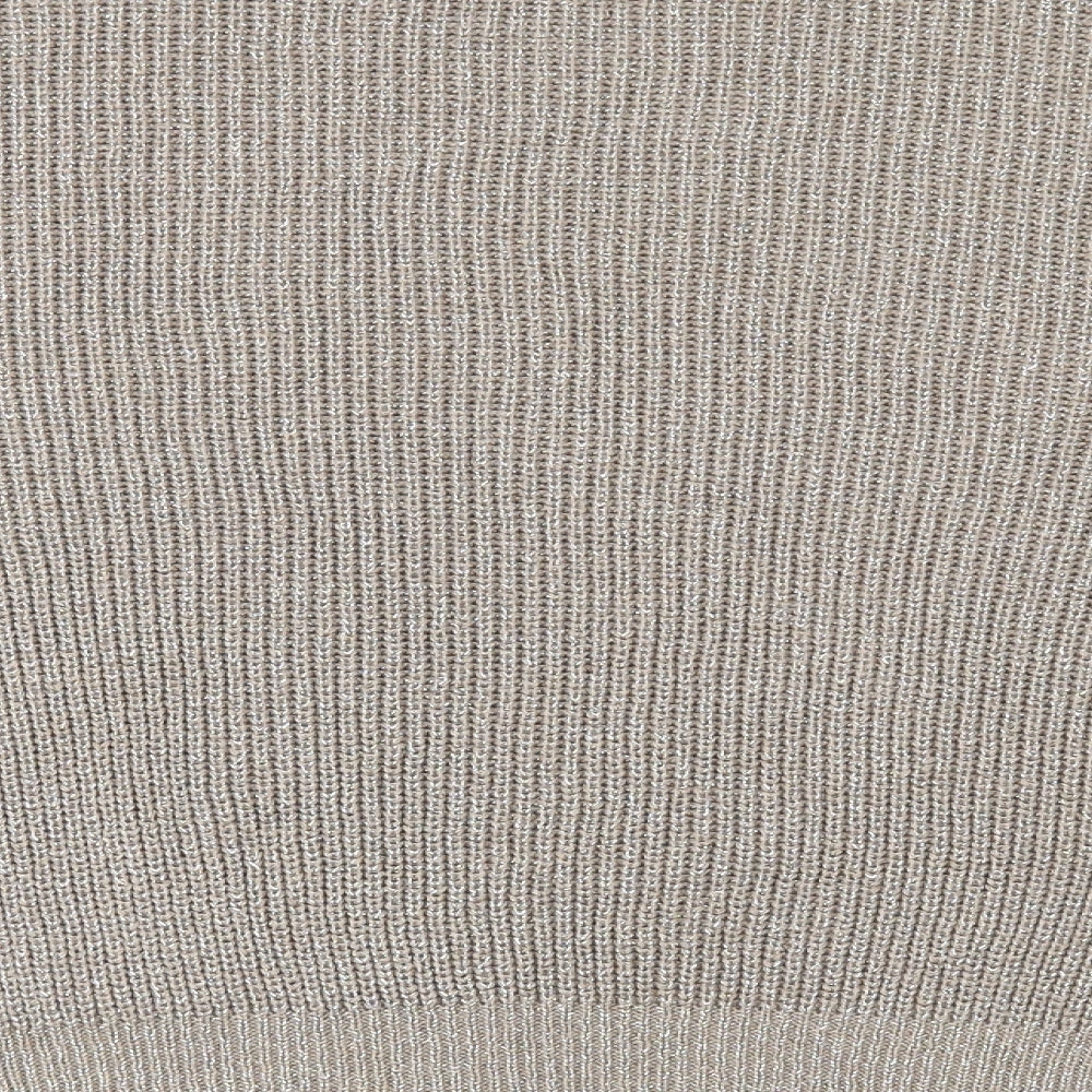 Primark Womens Gold Round Neck Acrylic Pullover Jumper Size 12 - Glitter