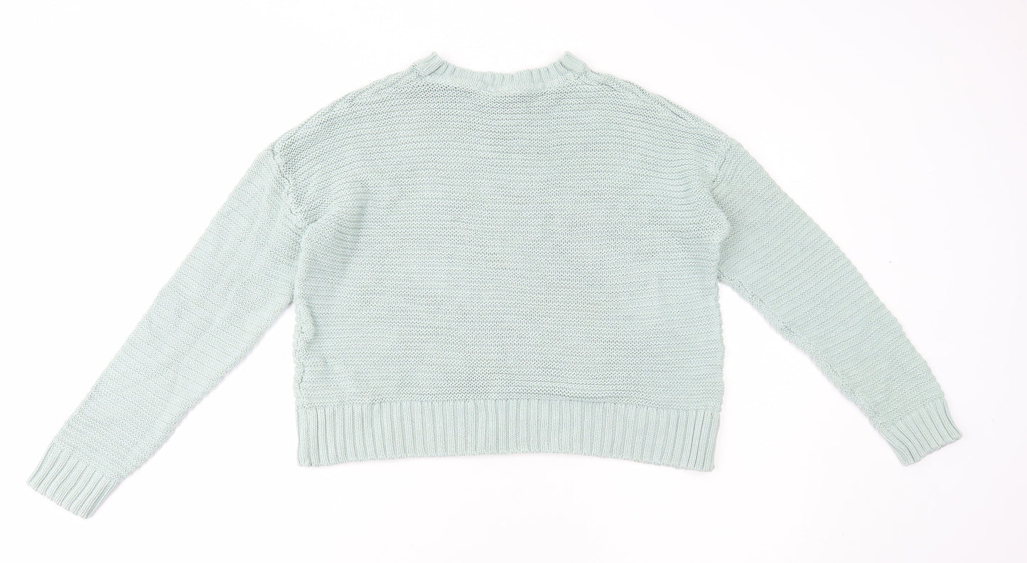 Womens UK Size S Divided by H&M Green Pullover Jumper