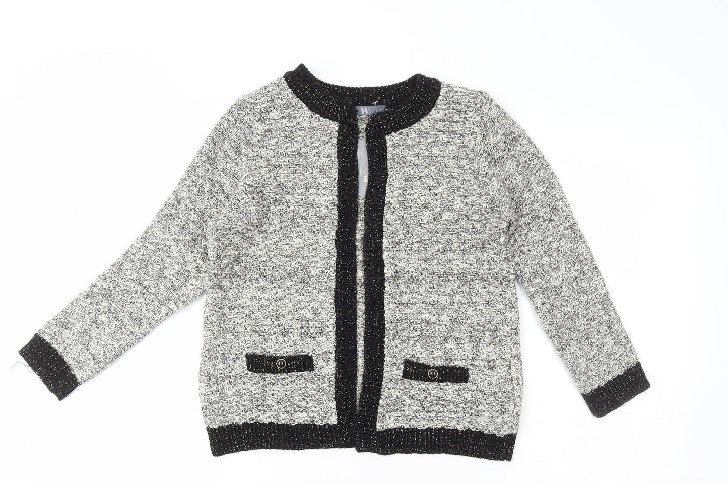 Womens UK Size 10 BHS Grey Cardigan Jumper