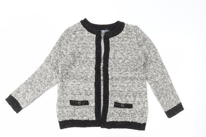 Womens UK Size 10 BHS Grey Cardigan Jumper