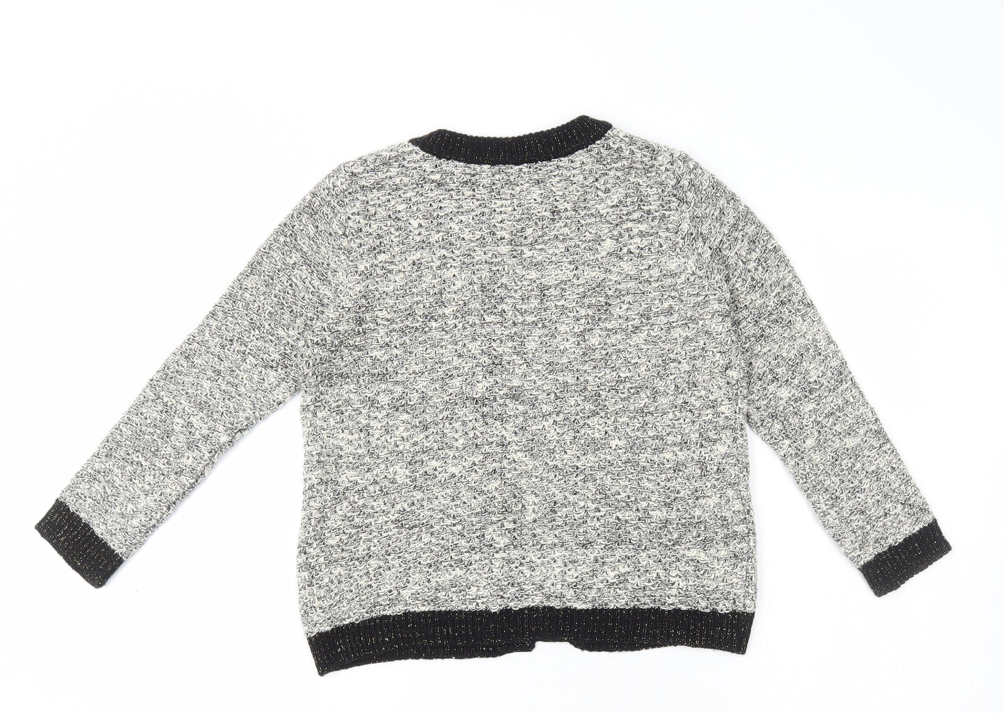 Womens UK Size 10 BHS Grey Cardigan Jumper