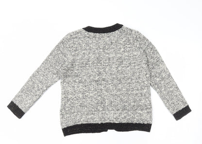 Womens UK Size 10 BHS Grey Cardigan Jumper