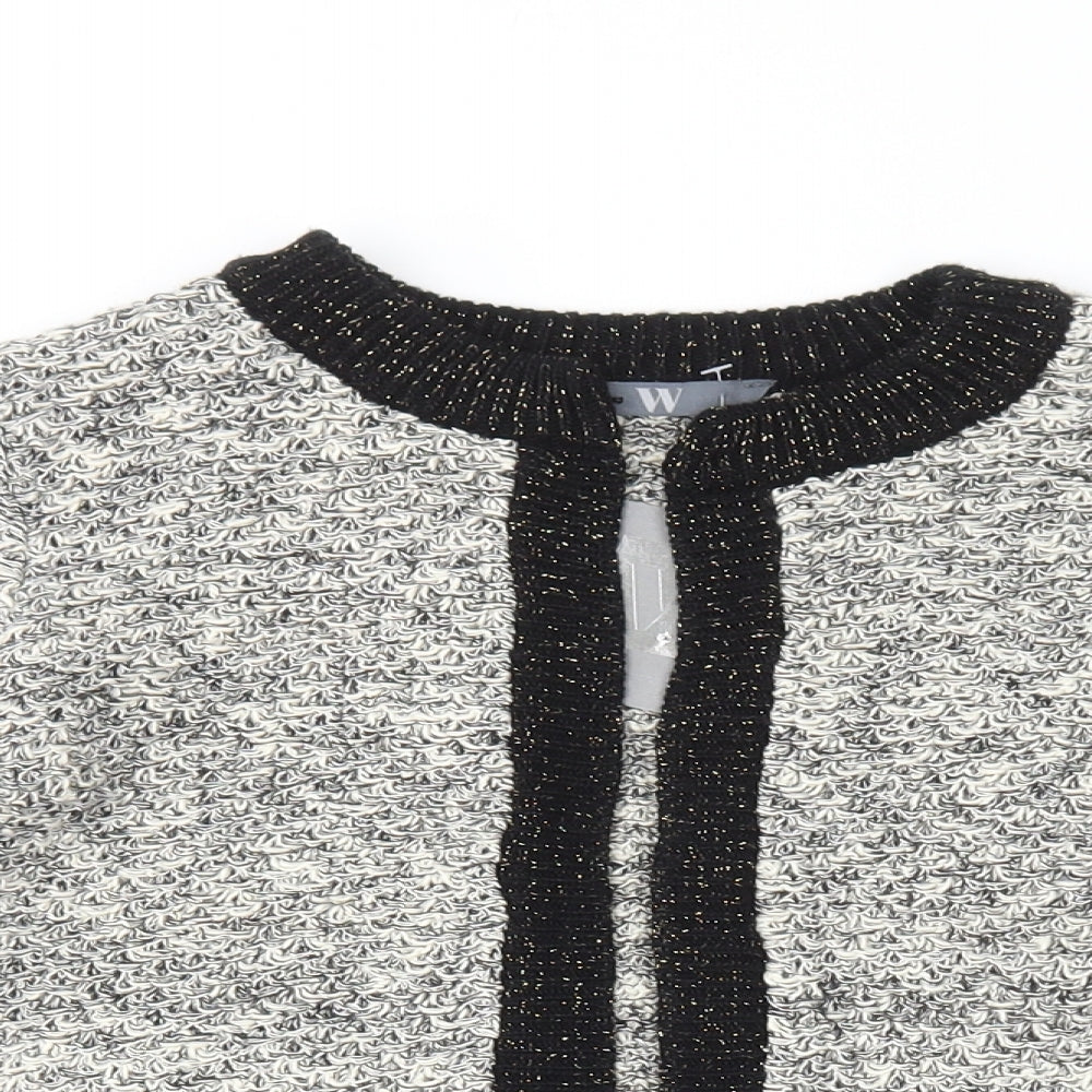 Womens UK Size 10 BHS Grey Cardigan Jumper