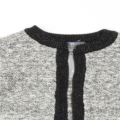Womens UK Size 10 BHS Grey Cardigan Jumper