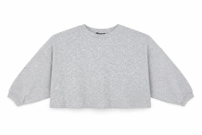 Womens UK Size 8 ASOS Grey Cropped T-Shirt