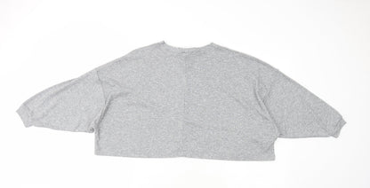 Womens UK Size 8 ASOS Grey Cropped T-Shirt