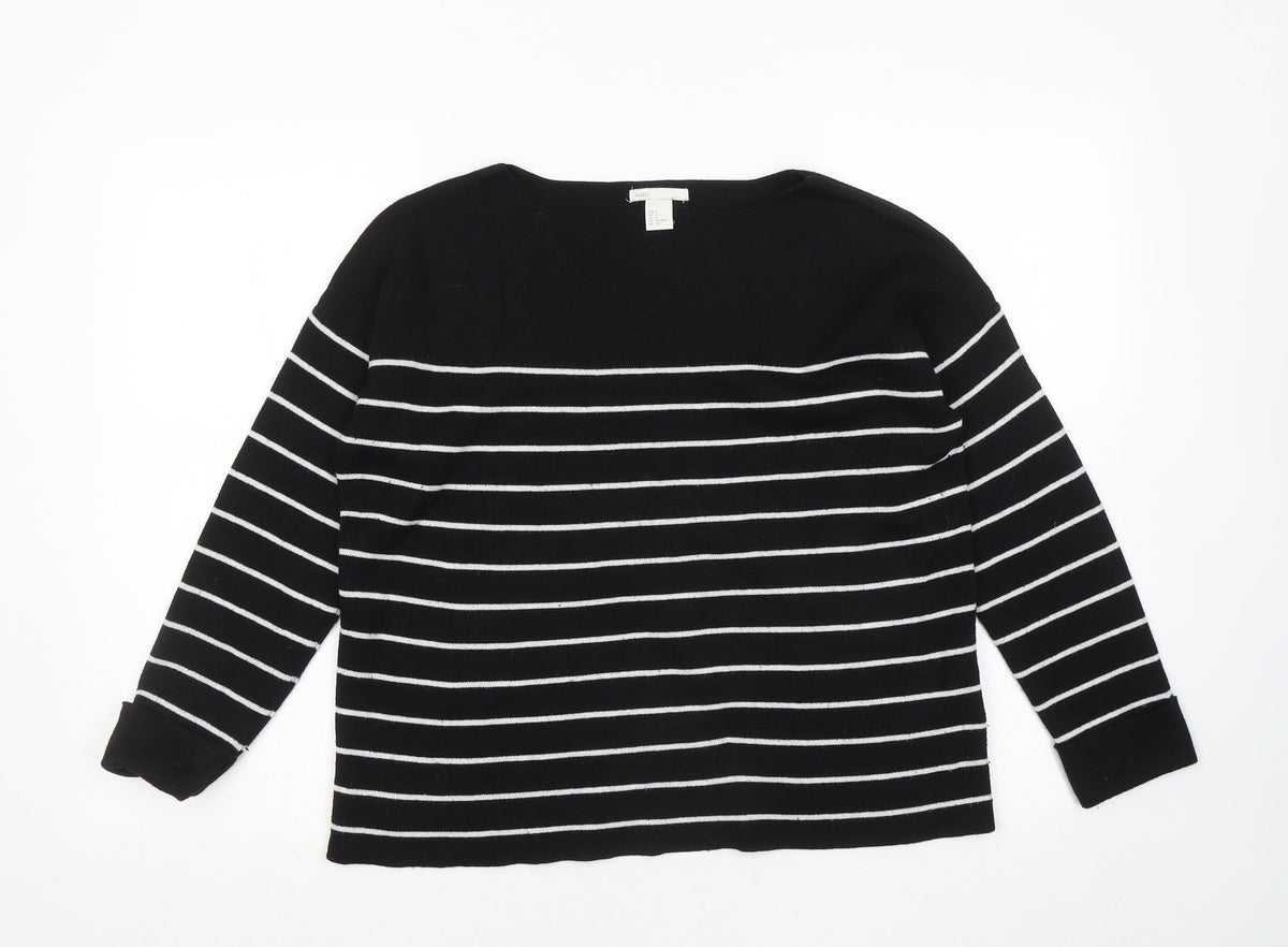 Womens UK Size S H&M Black Pullover Jumper