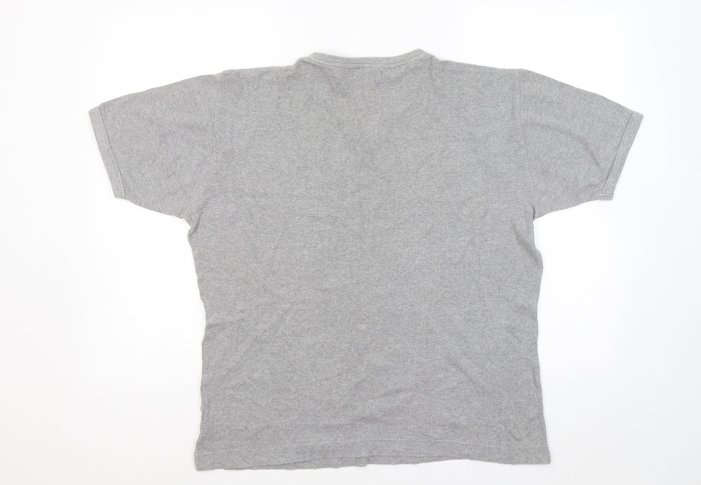 Leisure Wear Womens Grey V-Neck Cotton Pullover Jumper Size L